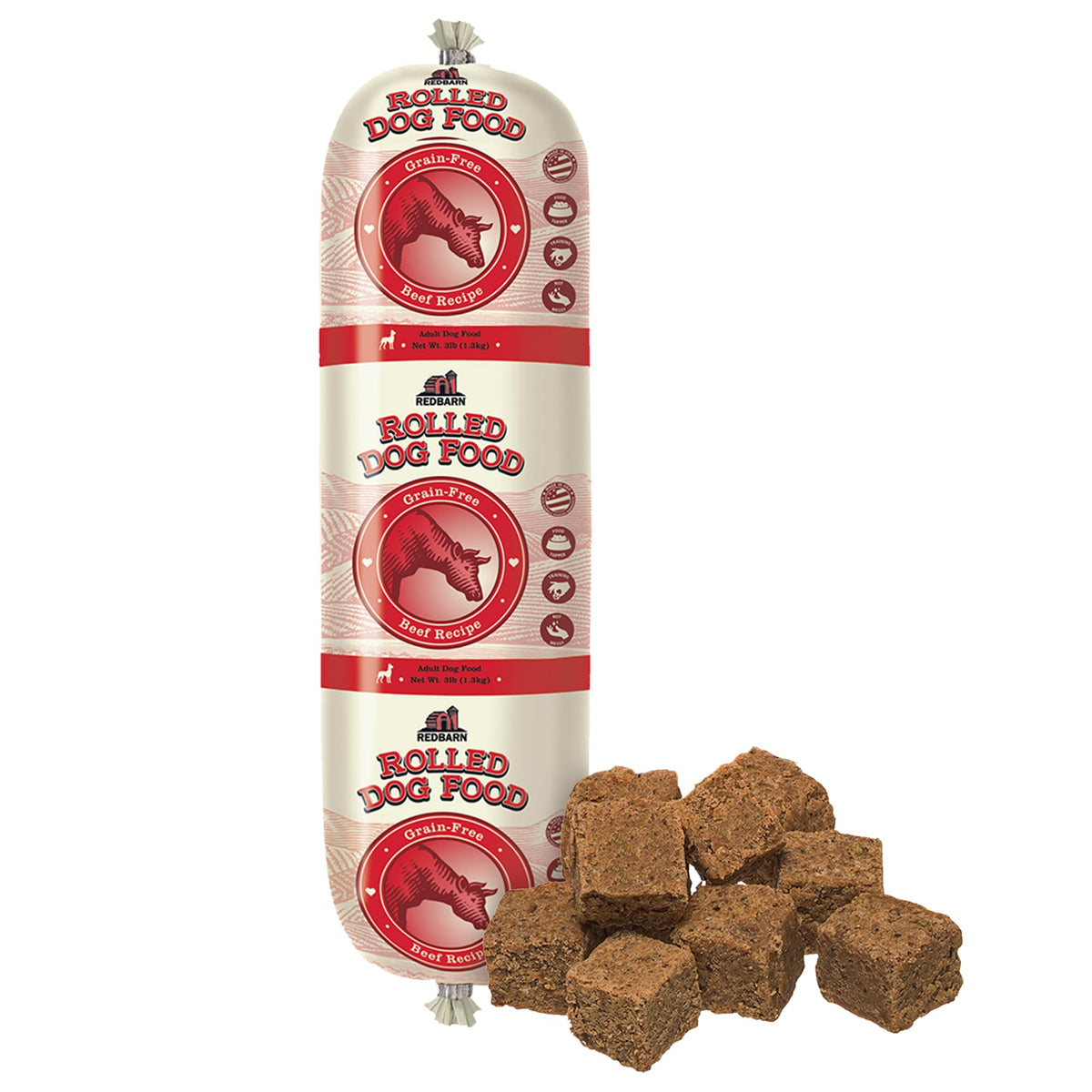 Grain Free Beef Dog Food 3 lb 10 Rolls Q835761