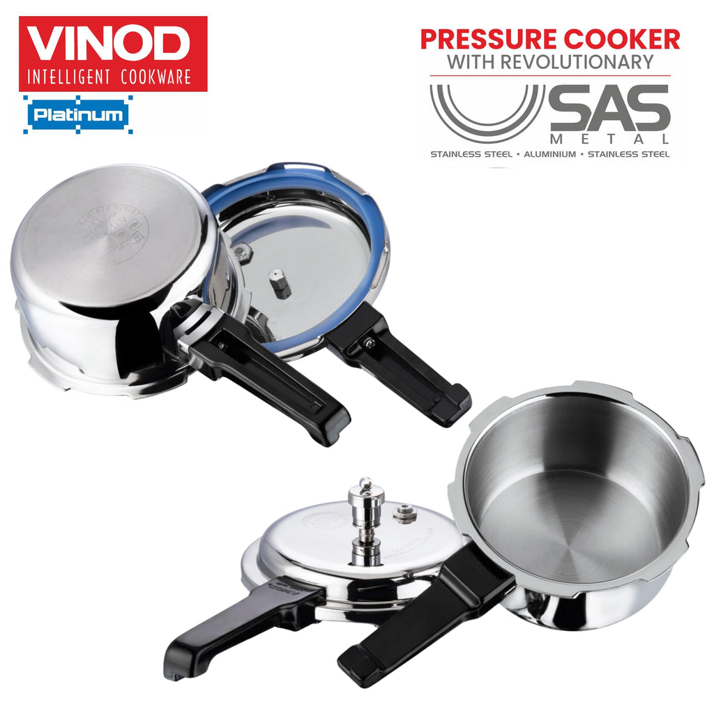 Triply Stainless Steel Pressure Cooker 68 oz I1099