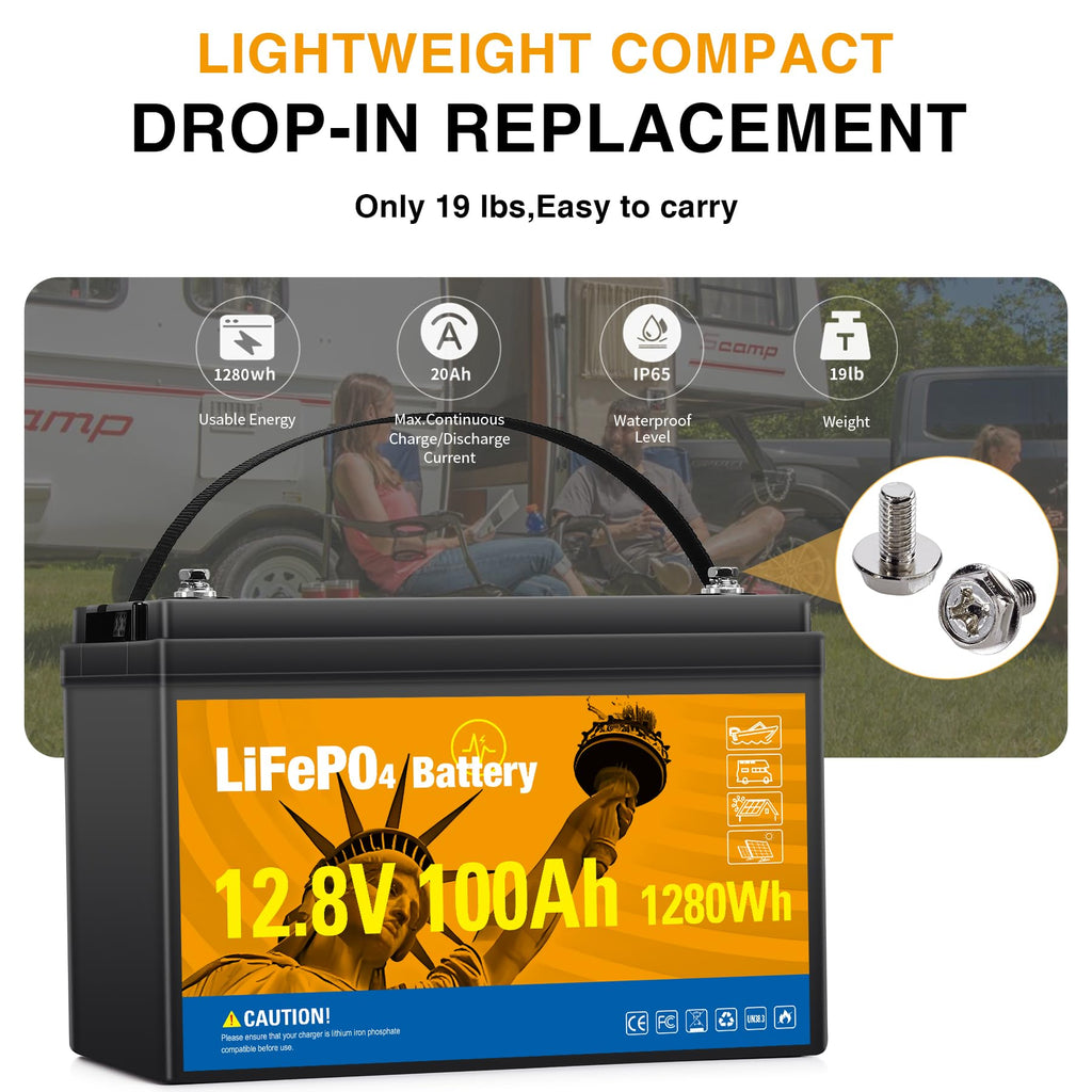 12.8V 100Ah LiFePO4 Lithium Battery B17845