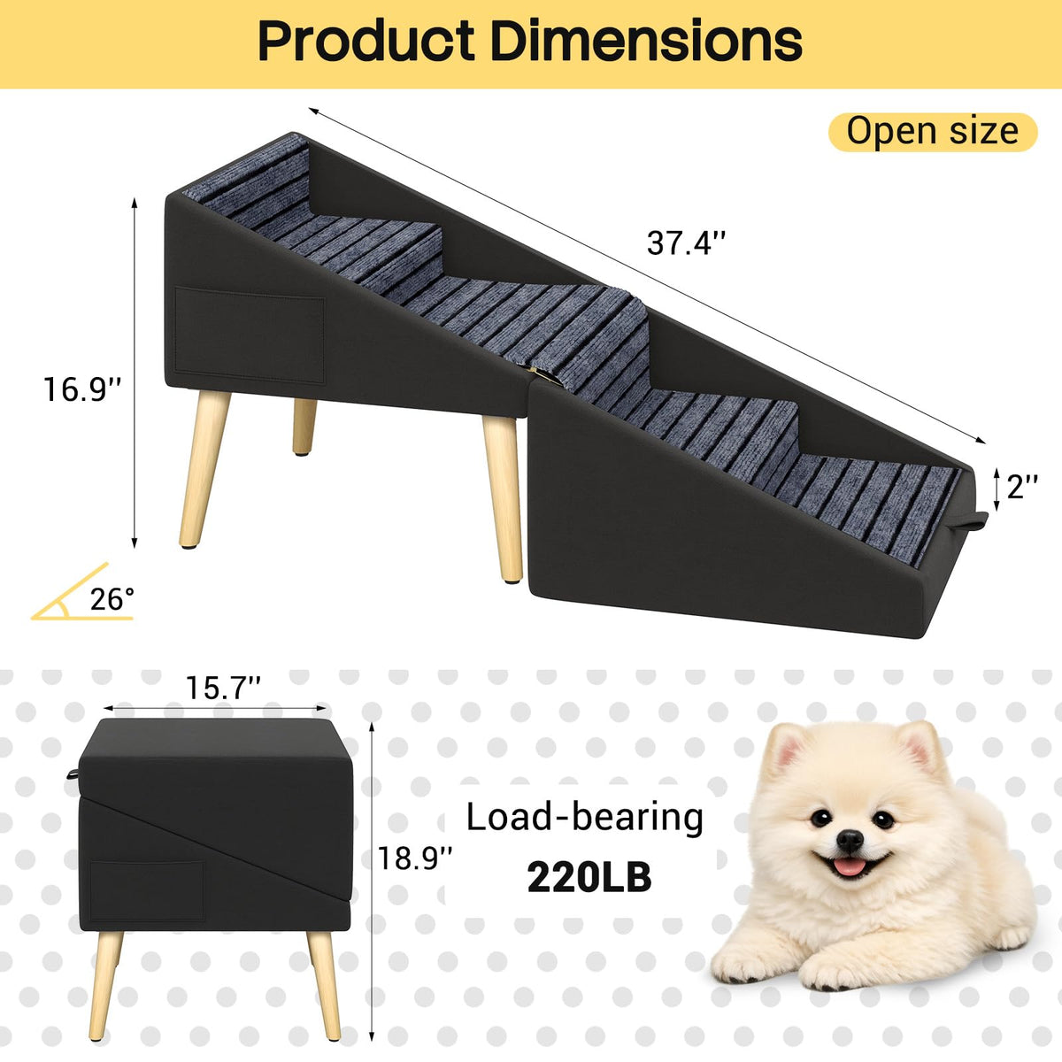 2-in-1 Dog Stairs W337759