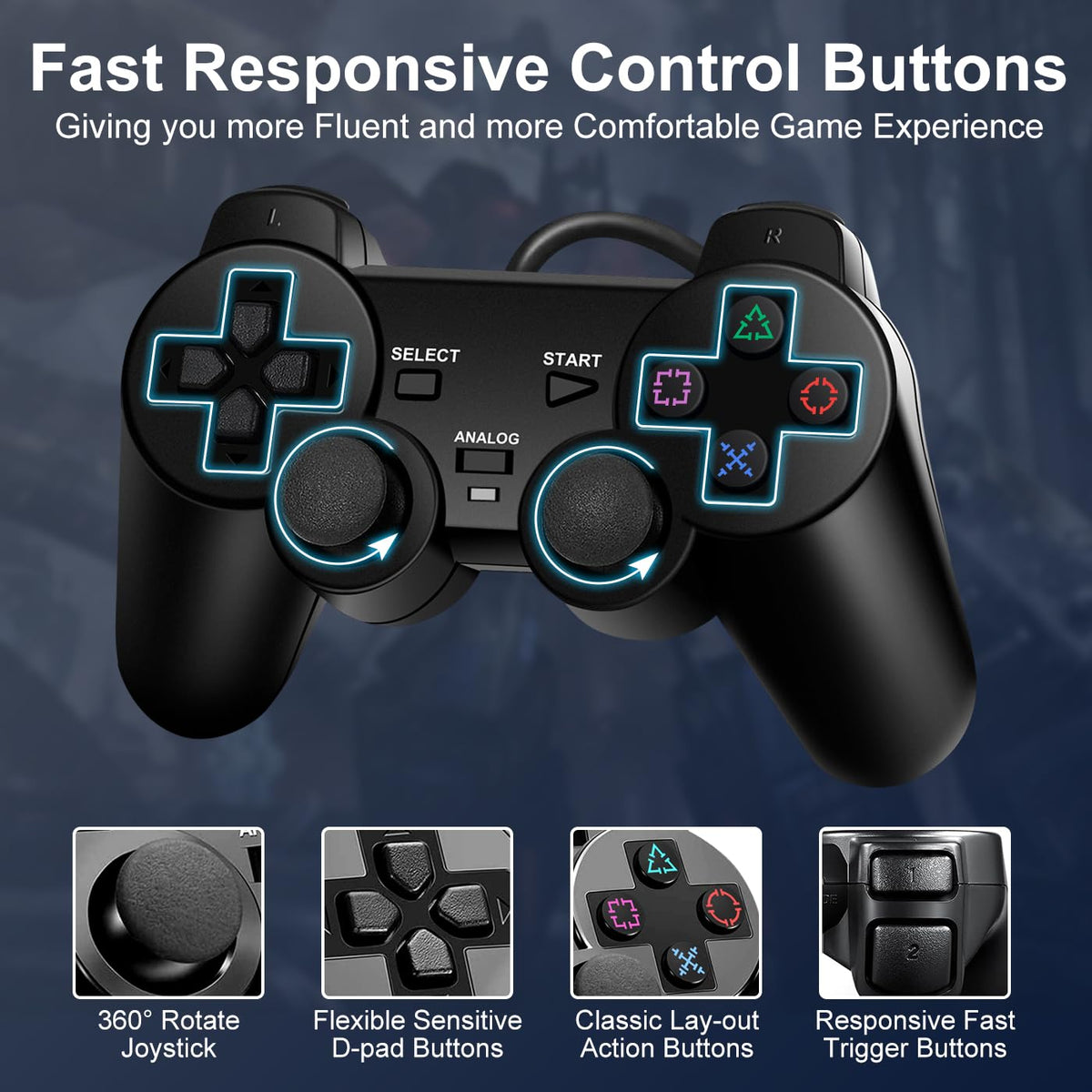 2 Pack Wired Controller Z168