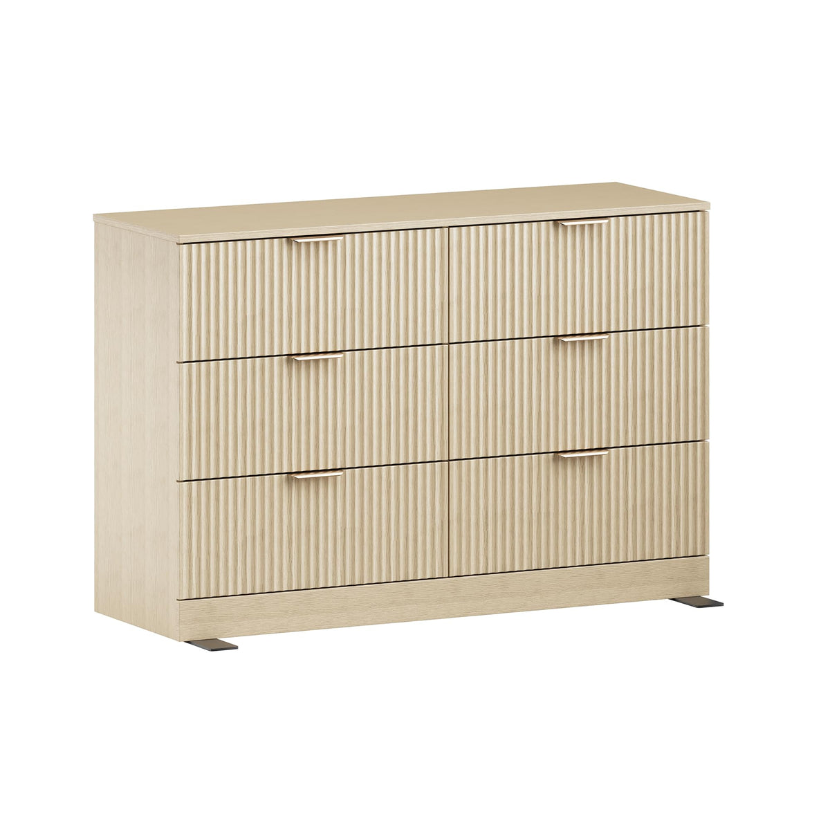 Natural Wood 6 Drawer Dresser Q1601