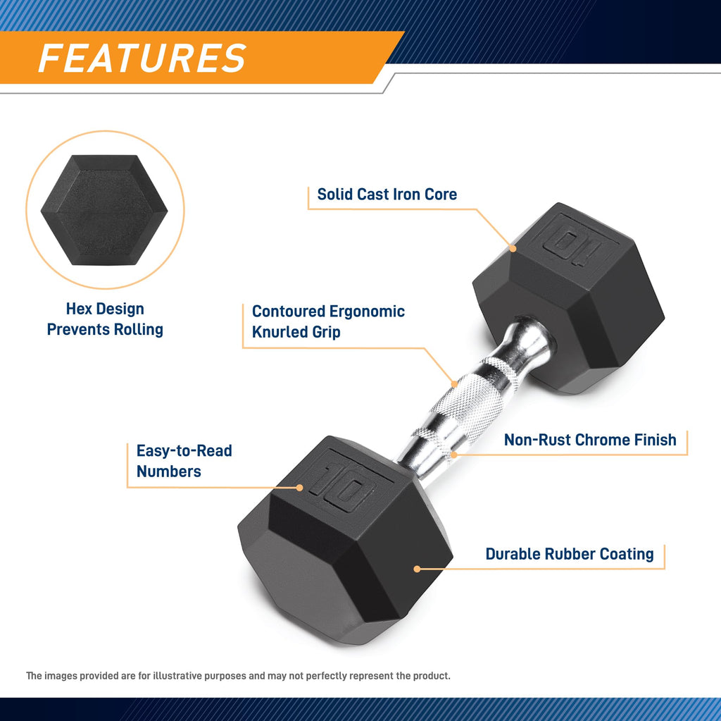 Rubber Hex Dumbbell S953873