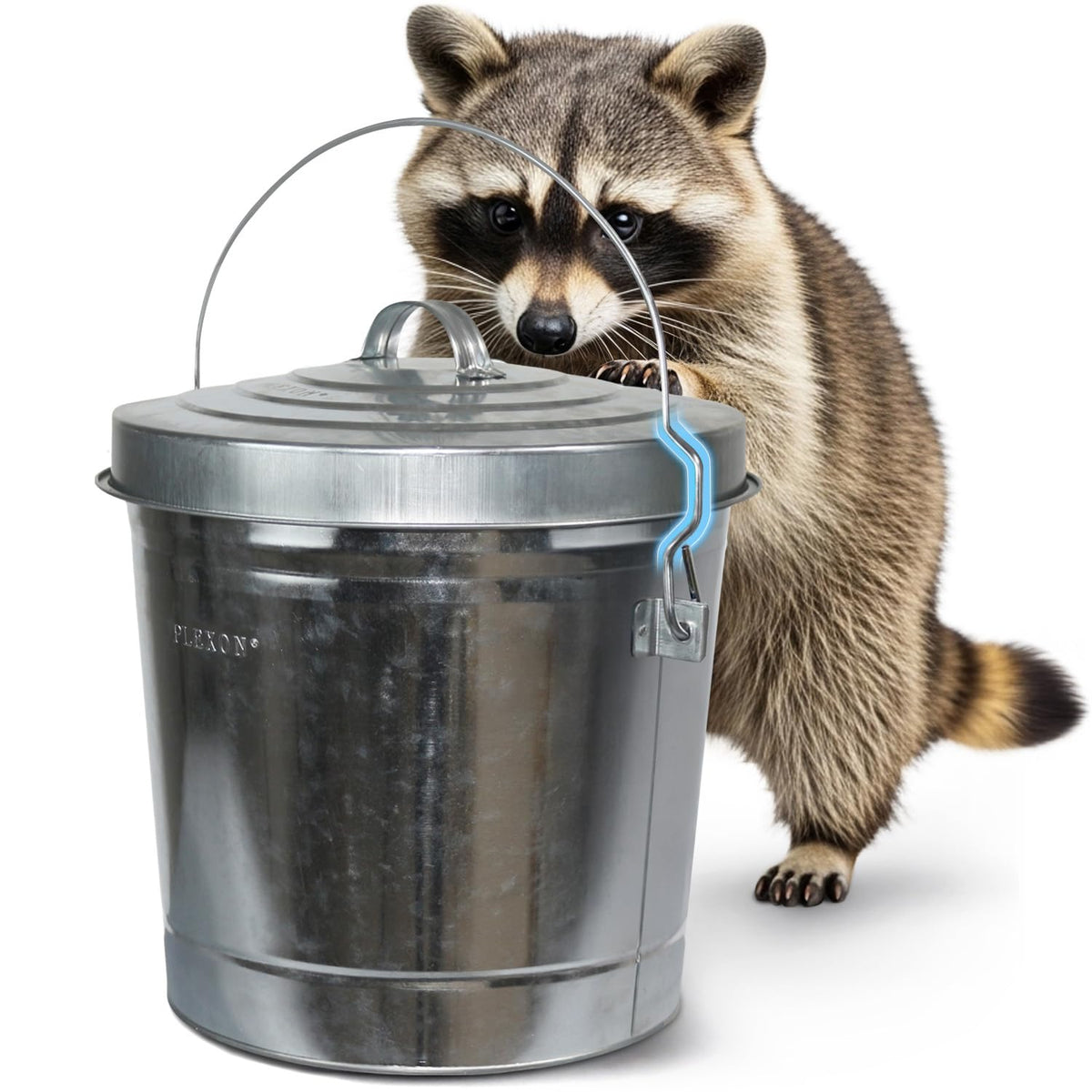 6 Gallon Galvanized Metal Trash Can with Lid J752412