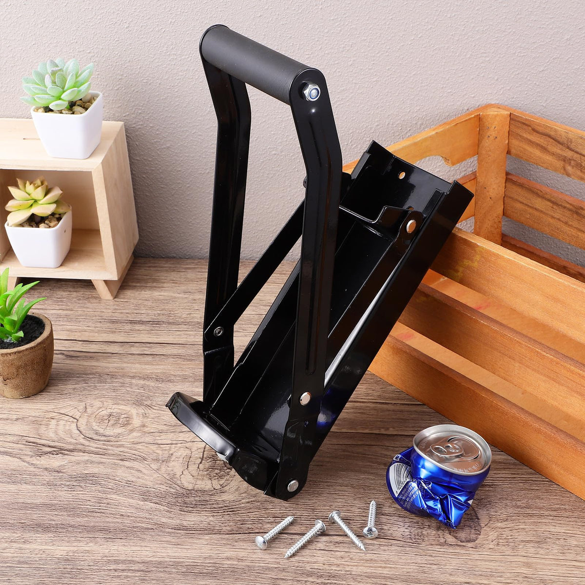 Wall Mounted Stainless Steel Can Crusher with Built in Opener R856308