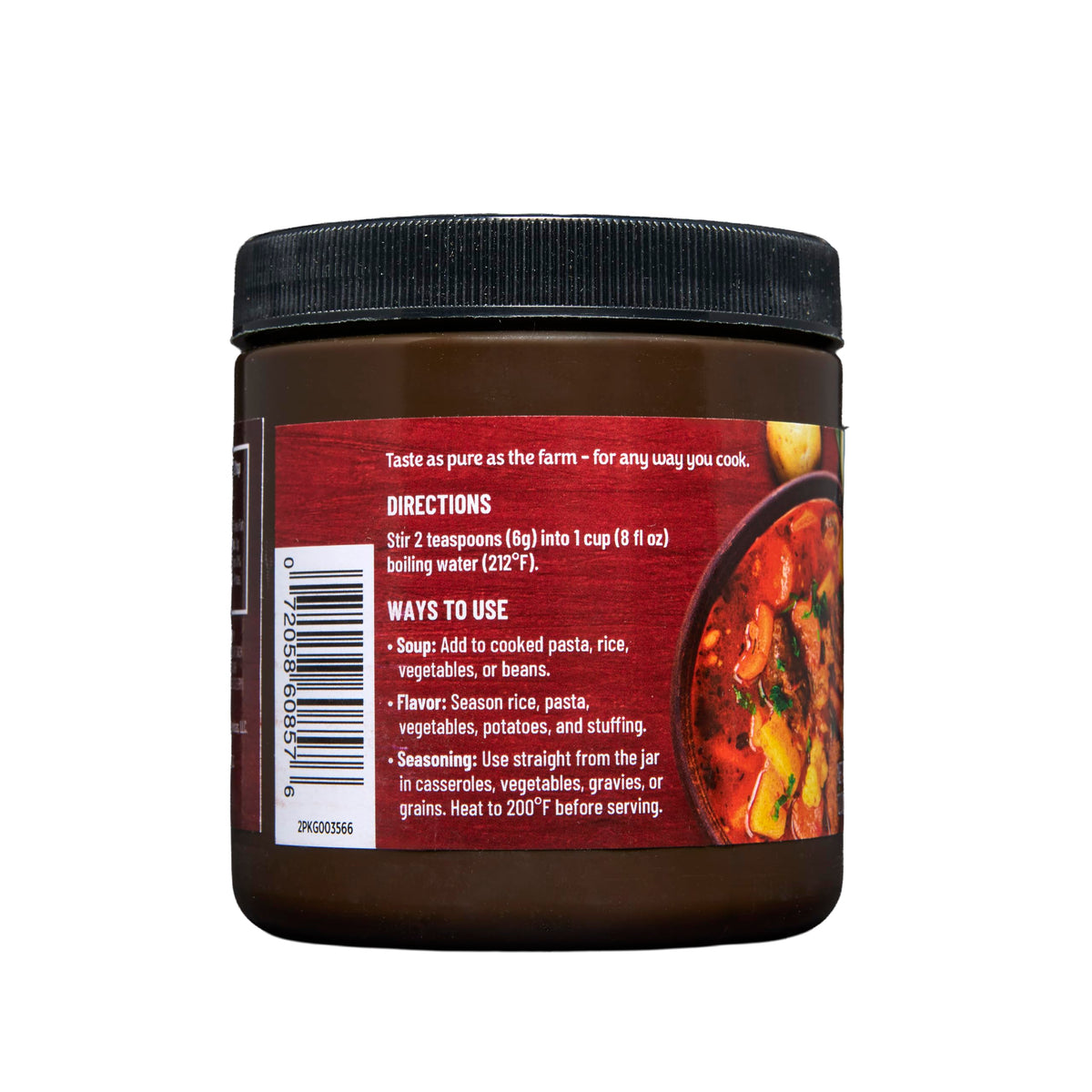 Beef Broth Base Granulated Bouillon Seasoning 12 oz Jar R684556