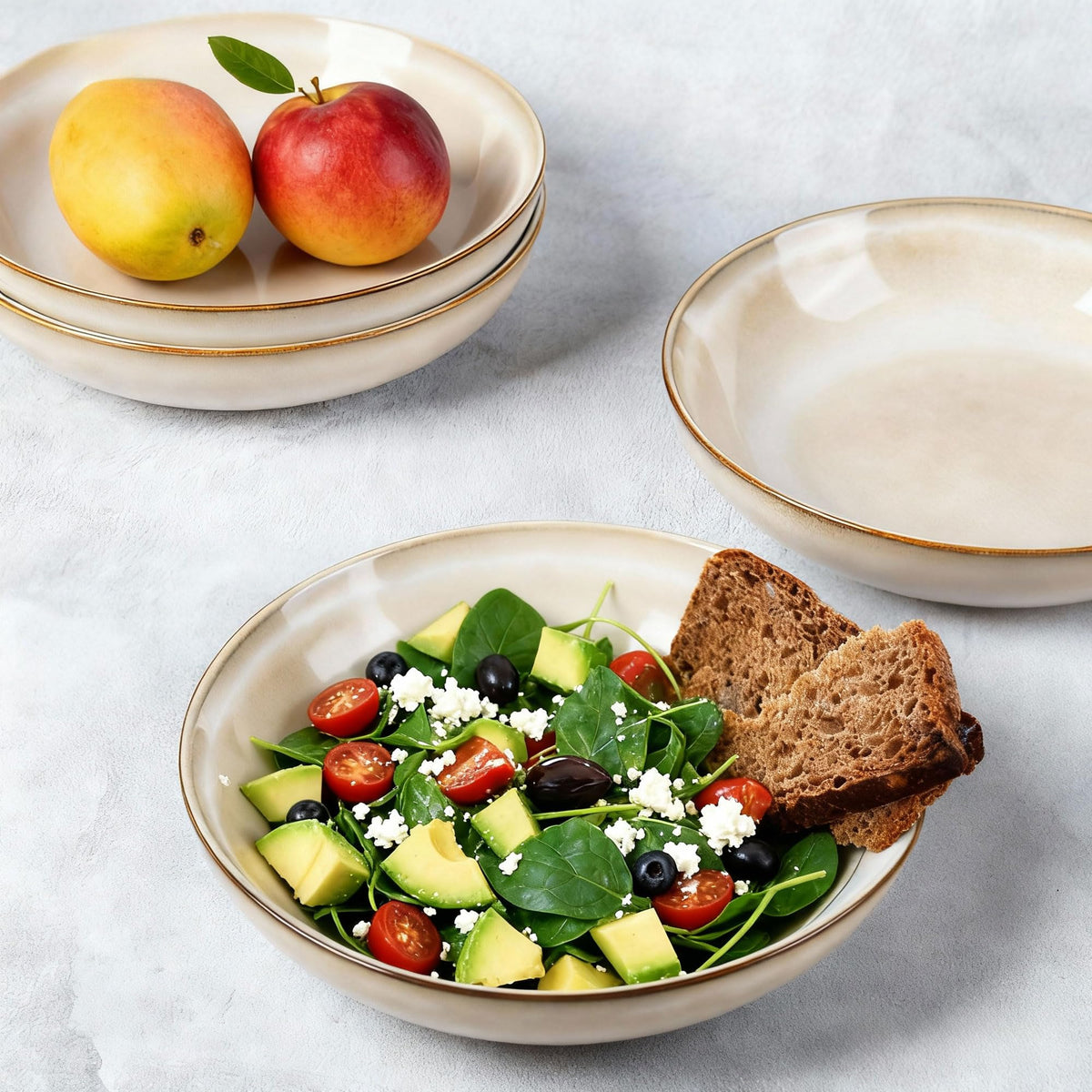 Ceramic Pasta Bowls Set of 4 O4303