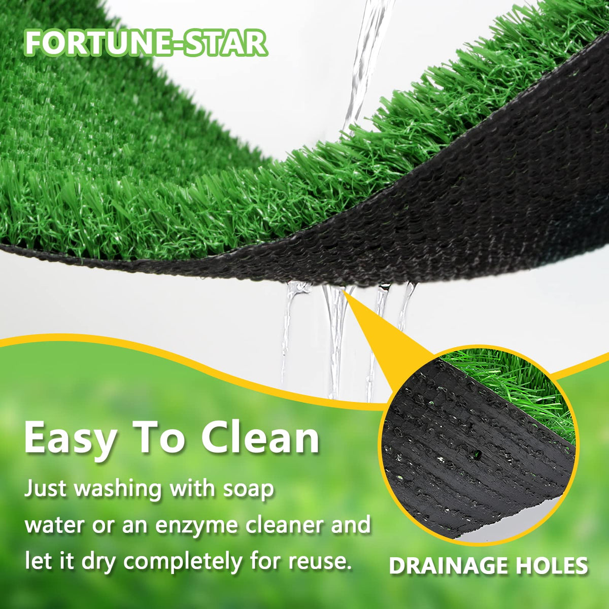 39.3 in X 31.5 in Reusable Artificial Grass Pad for Dogs U423