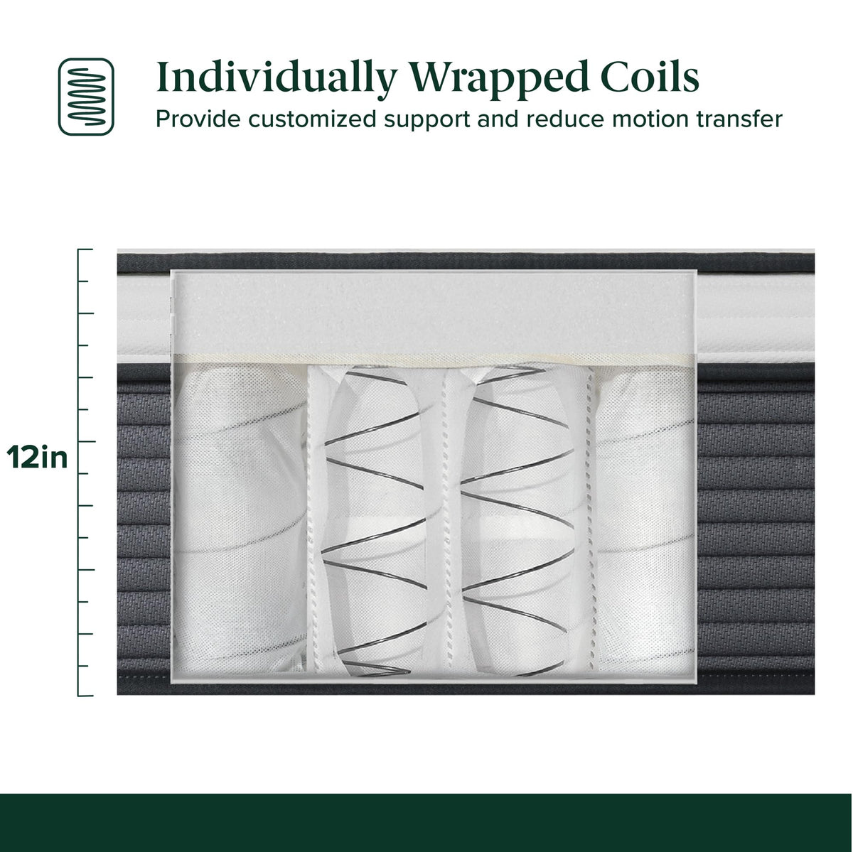 12 Inch King Size Hybrid Mattress B457