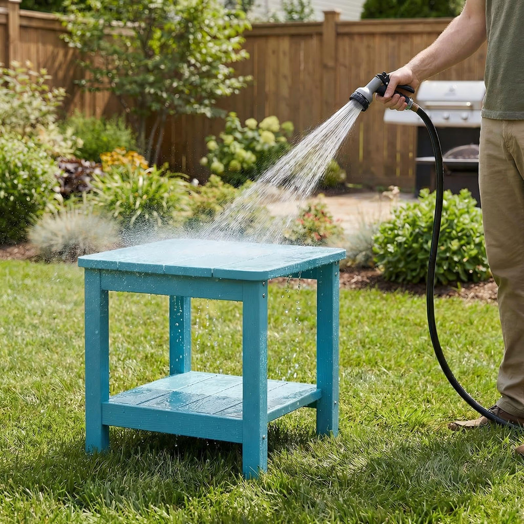 Turquoise Rectangular Outdoor Side Table A453