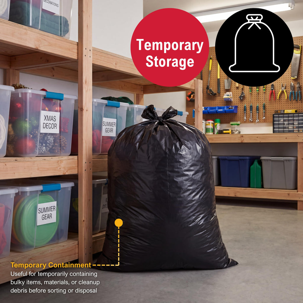 42 Gallon 3 Mil Black Trash Bags 20 Count Z809409
