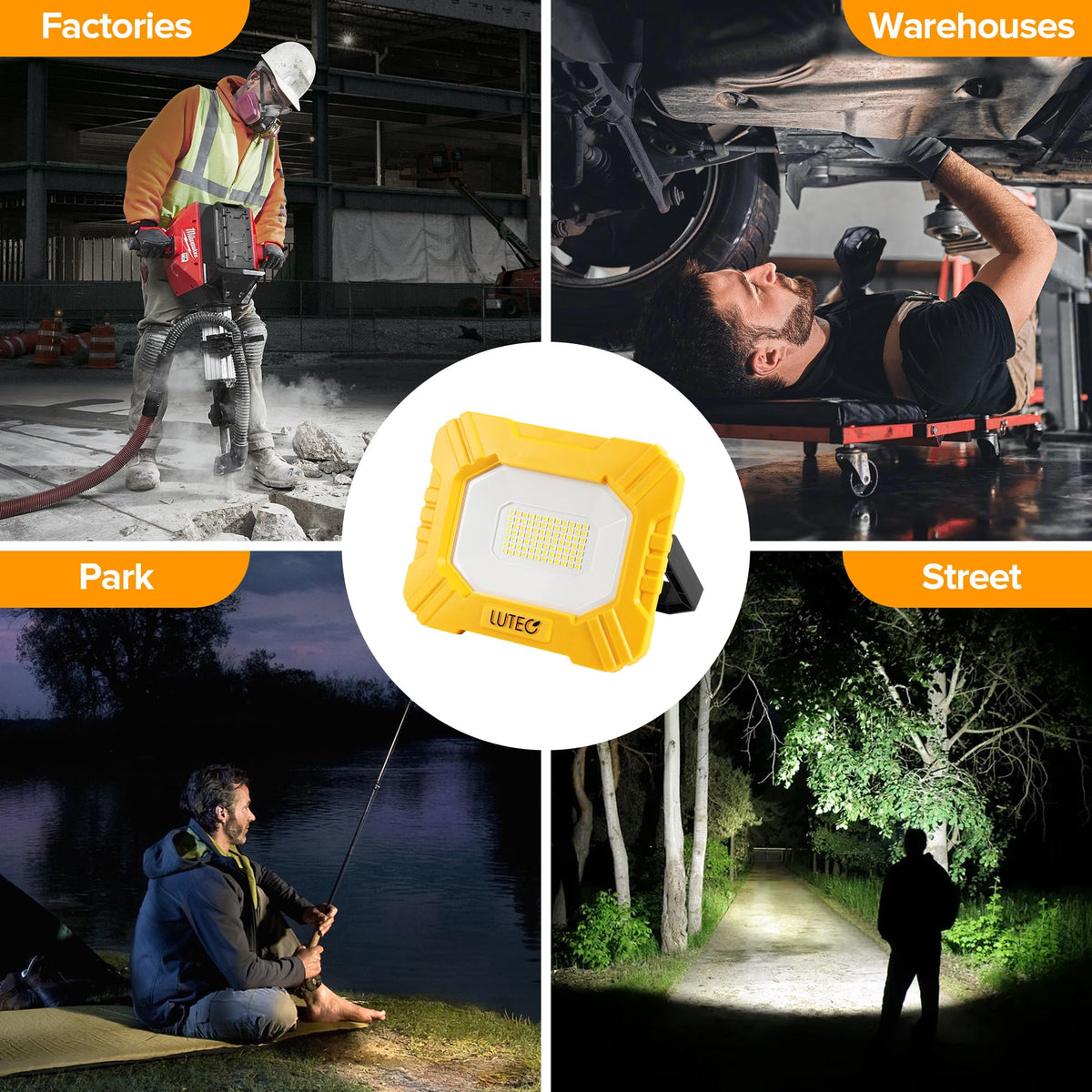 3500LM Rechargeable Magnetic LED Work Light with Stand H902
