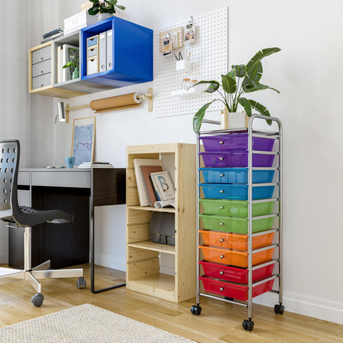 10 Drawer Rolling Storage Cart L528378