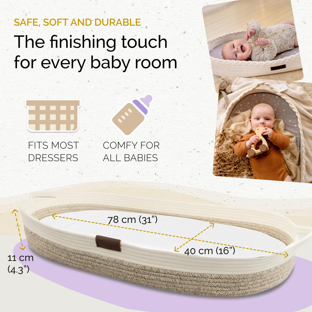 Baby Changing Basket, Portable Diaper Changing Pad V677302