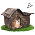 Weatherproof Collapsible Outdoor Cat House with Mat O421