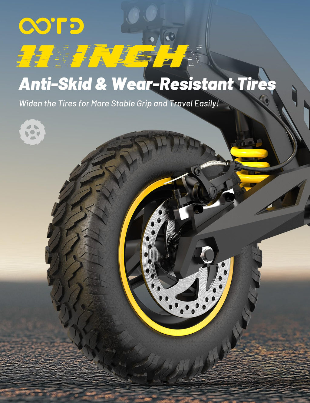 Electric Scooter with 11" All-Terrain Tire I35936