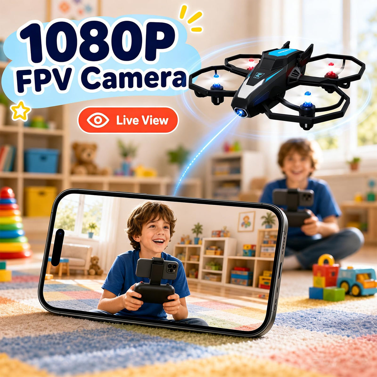 Mini Drones with Camera 1080P HD RC Quadcopter N969281