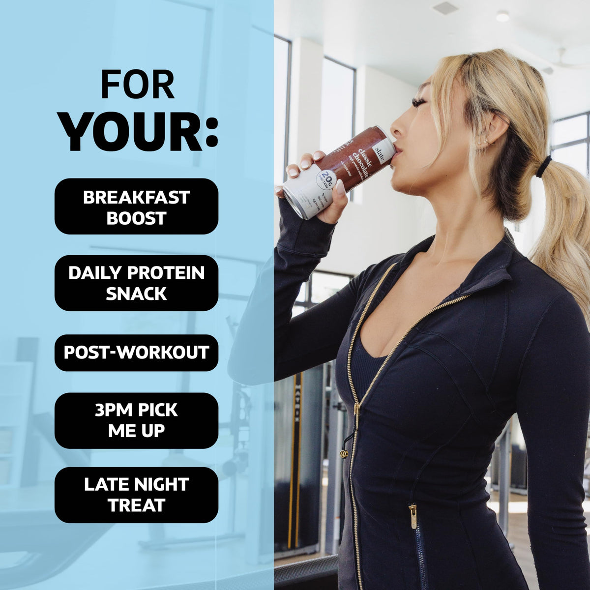 High Protein Milk Shake Classic Chocolate 12 Cans 11 fl oz H5000