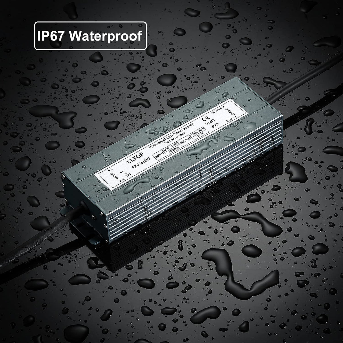 12V DC Waterproof IP67 Power Supply 200W 16.7A S749