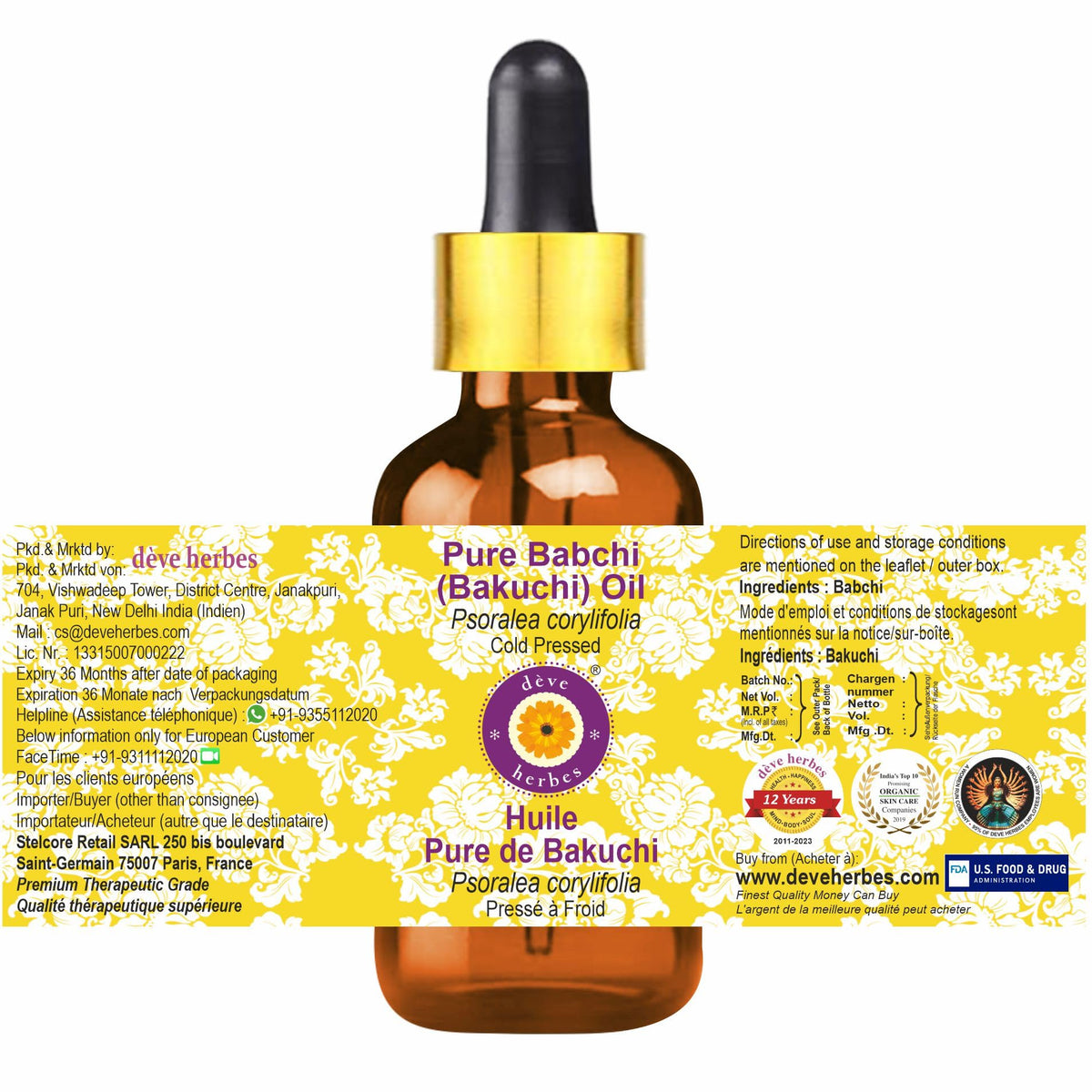 Babchi Oil with Glass Dropper 30ml Q6463