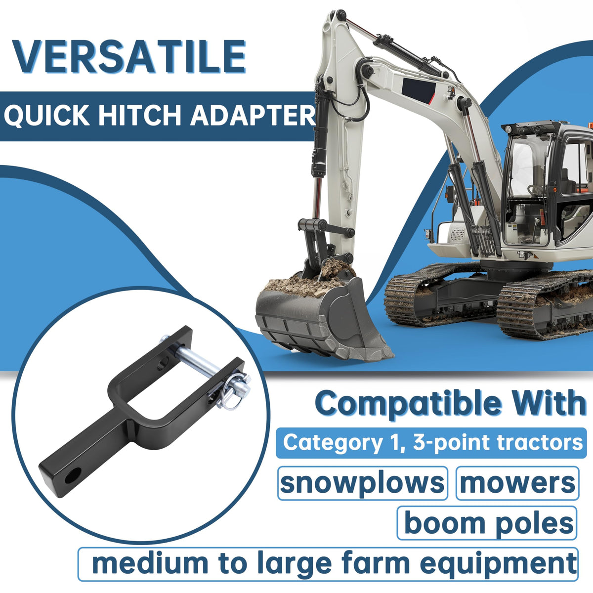Quick Hitch Adapter for Category 1 3-Point A3508