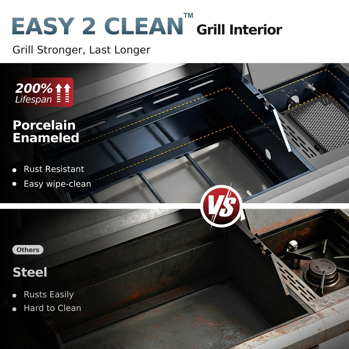4 Burner Gas Grill with Infrared Side Burner L574468