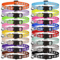 16 PCS Breakaway Reflective Nylon Cat Collars with Bells H8812