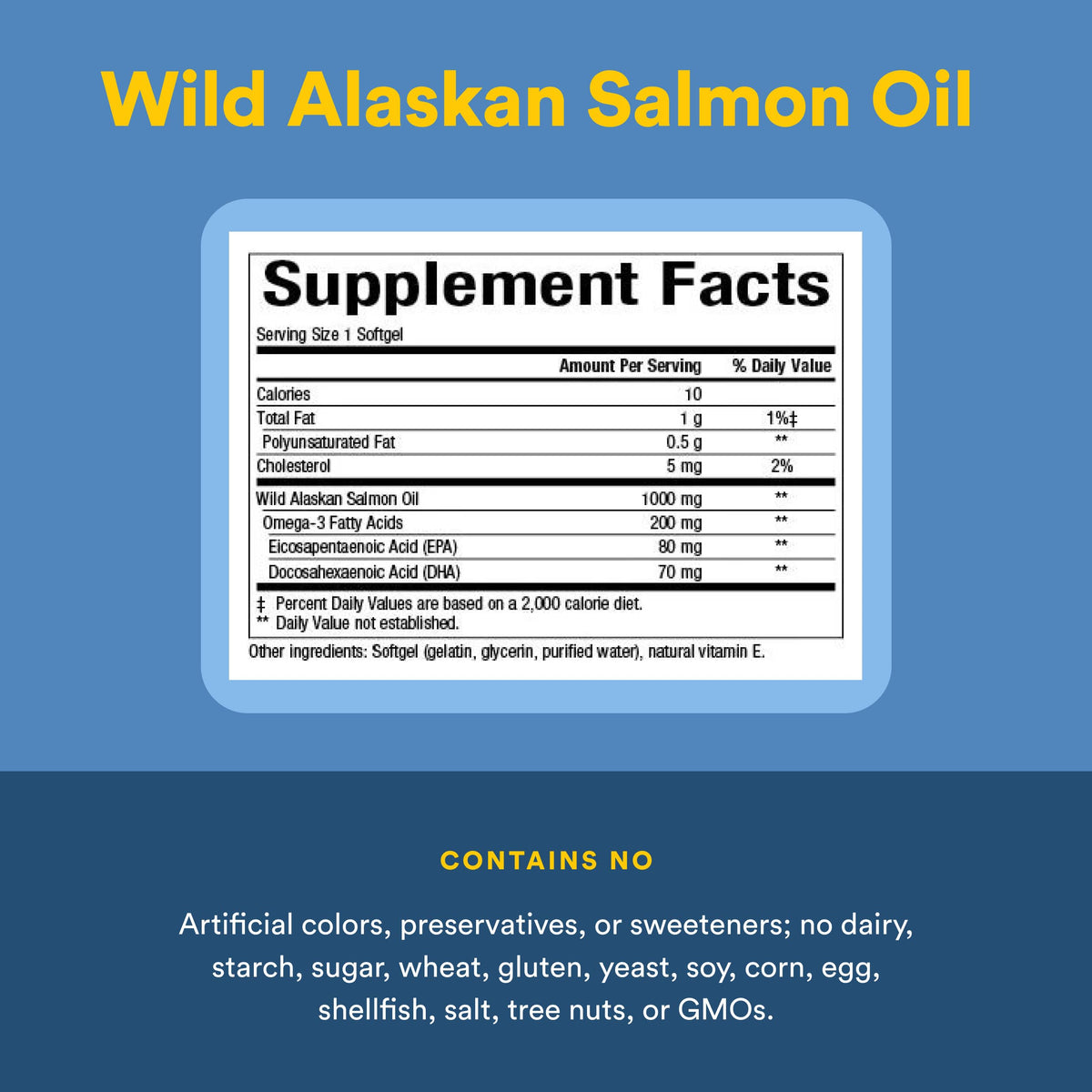 Wild Alaskan Salmon Oil 1,000 mg Omega-3 180 Softgels W8026