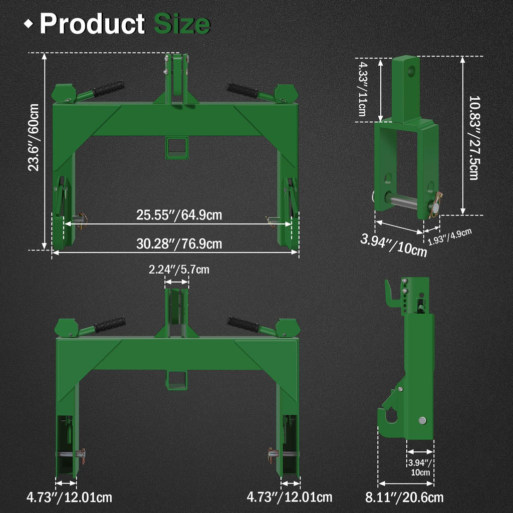 3-Point Quick Hitch with 2" Receiver Q5572