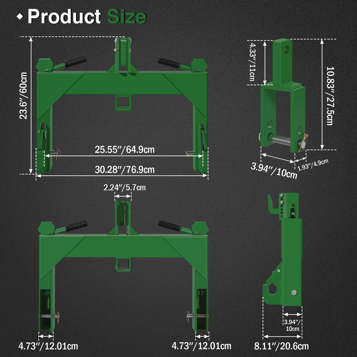 3-Point Quick Hitch with 2" Receiver Q5572