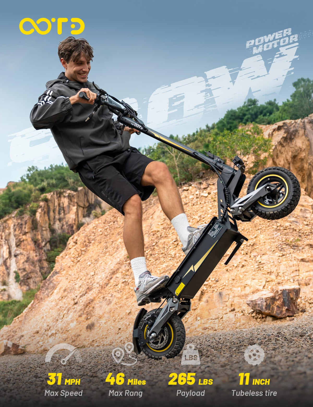 Electric Scooter with 11" All-Terrain Tire I35936