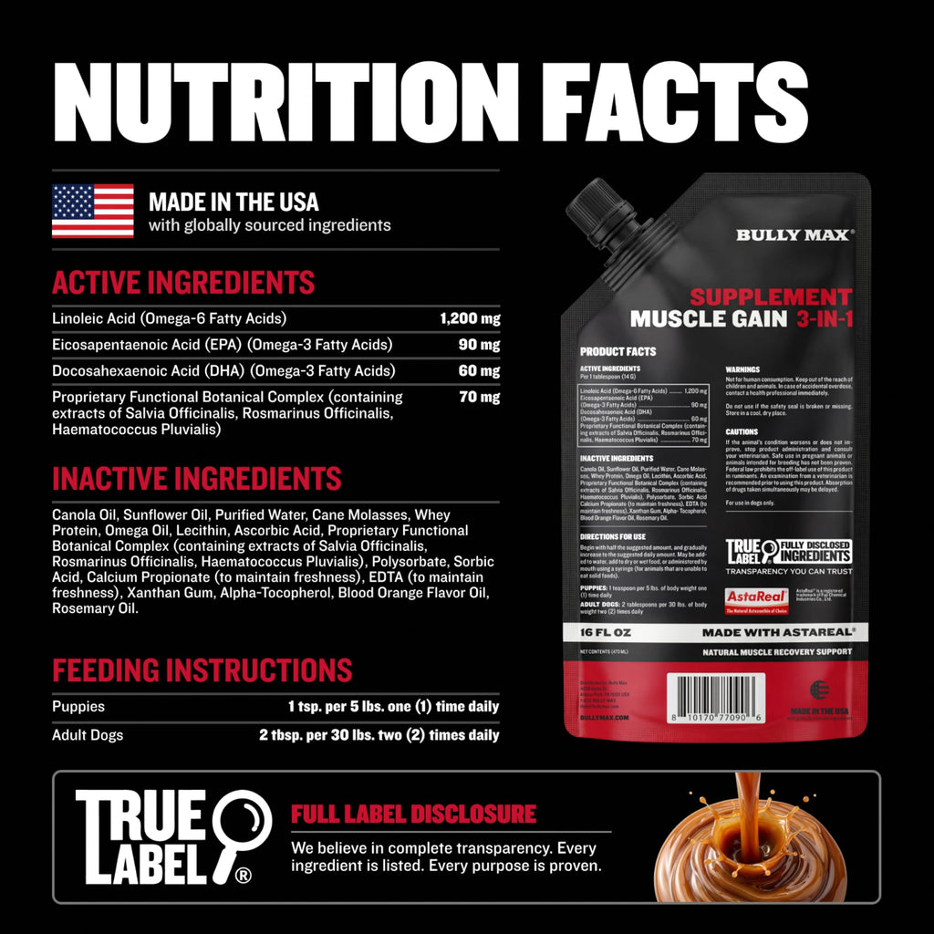 Liquid Dog Muscle Builder Supplement 16 oz I9163