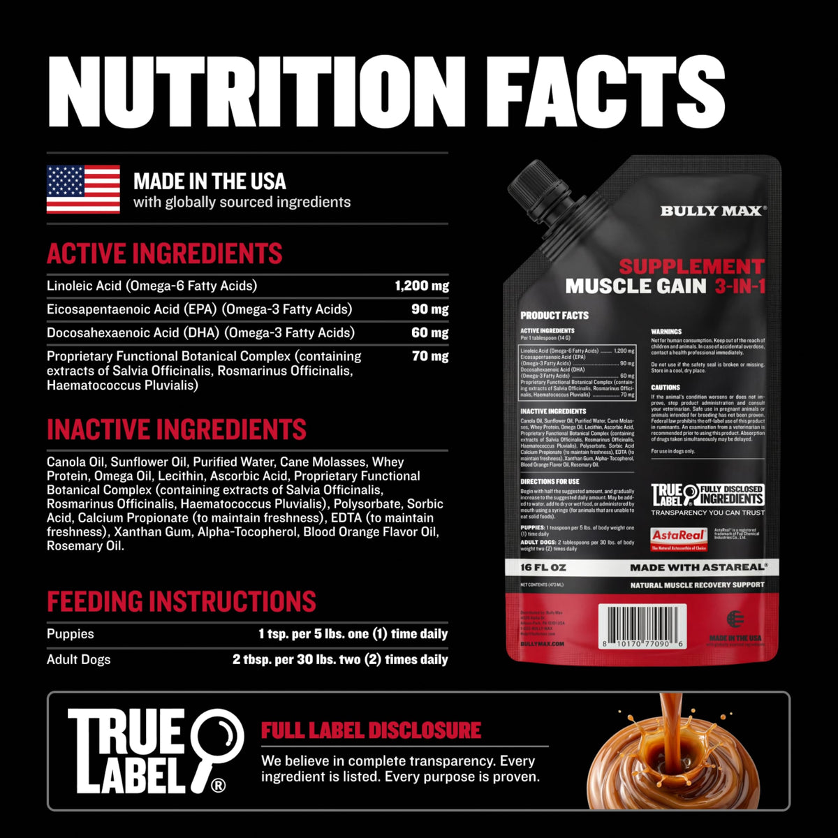 Liquid Dog Muscle Builder Supplement 16 oz I9163
