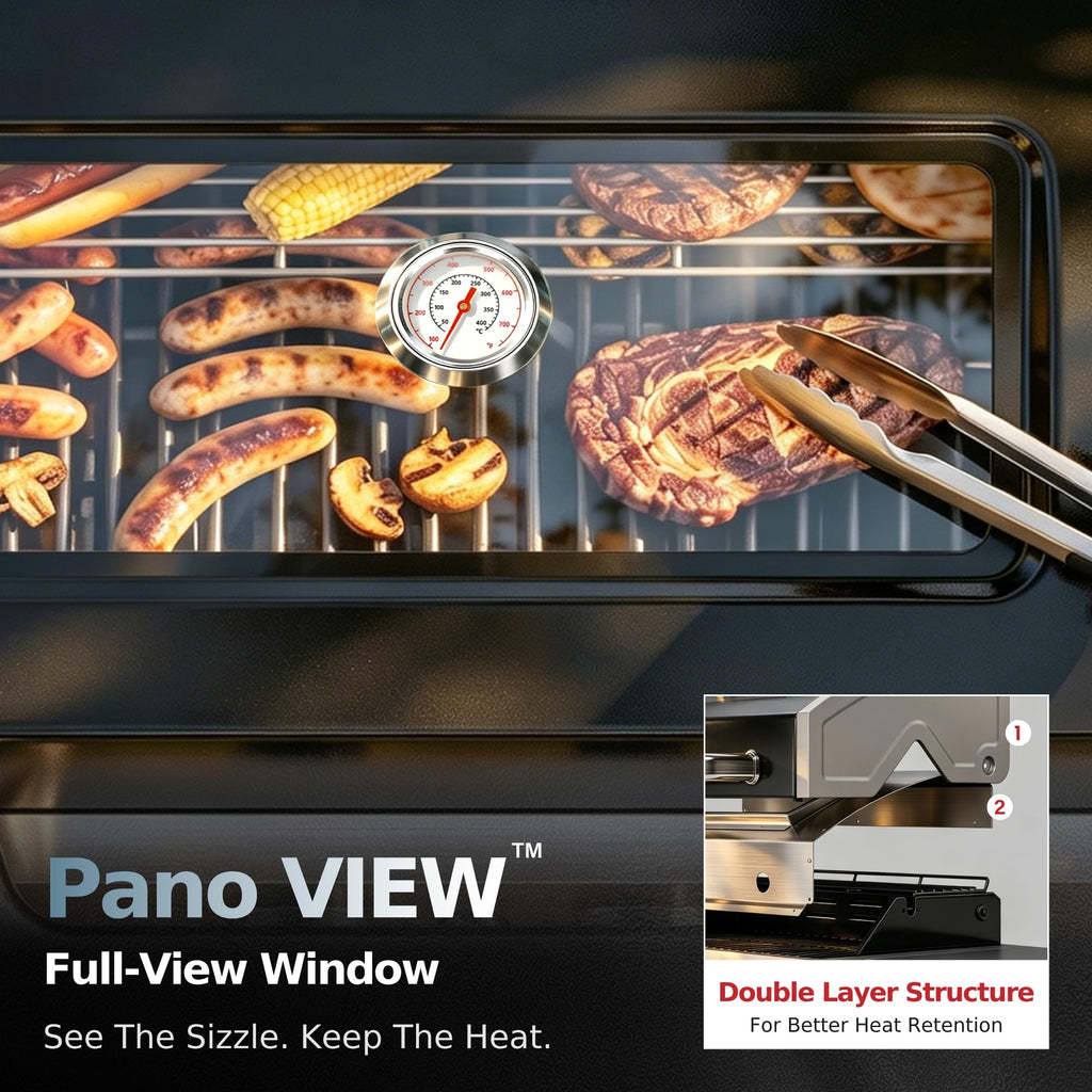 4 Burner Gas Grill with Infrared Side Burner L574468