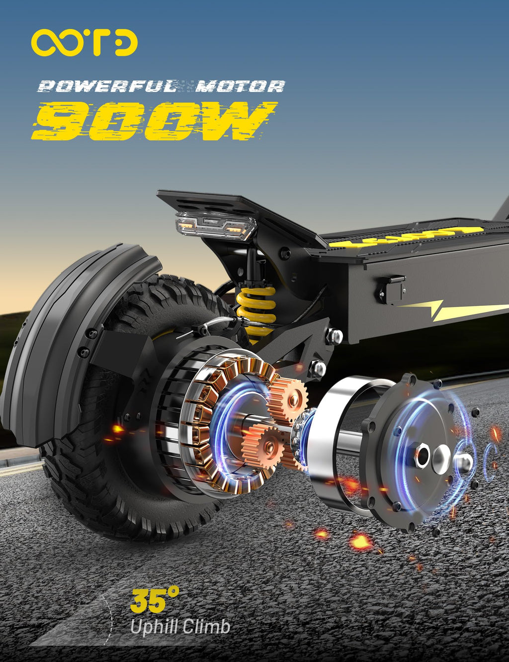 Electric Scooter with 11" All-Terrain Tire I35936