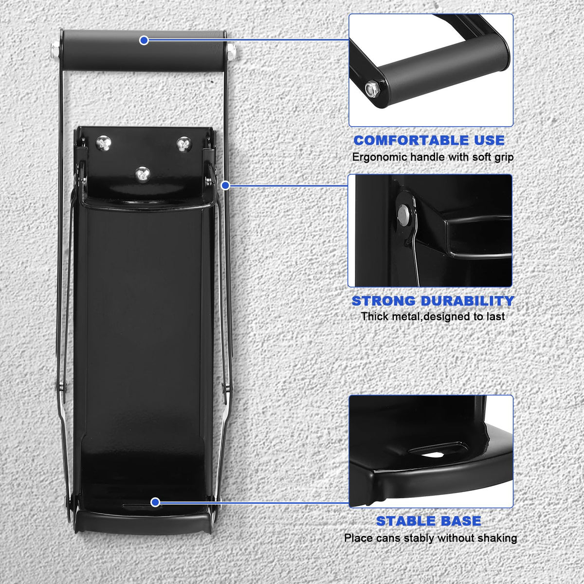 Wall Mounted Stainless Steel Can Crusher with Built in Opener R856308