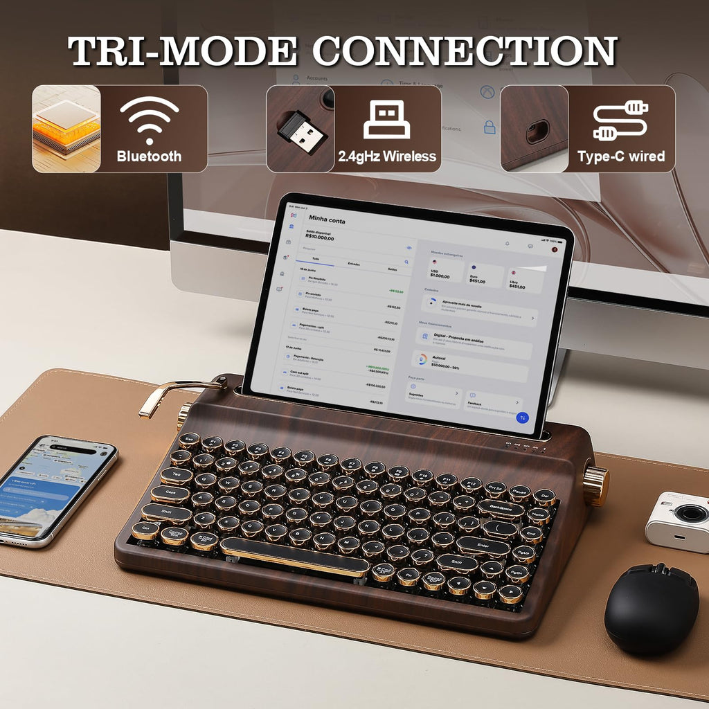 Wood Hot Swap RGB Keyboard Q365