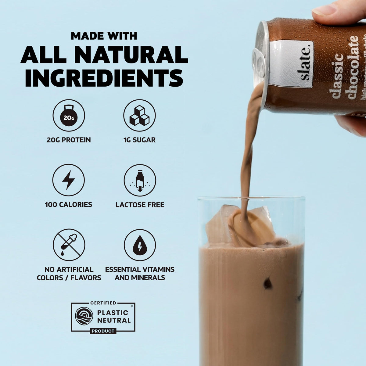 High Protein Milk Shake Classic Chocolate 12 Cans 11 fl oz H5000
