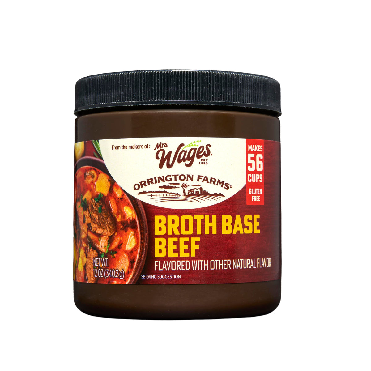 Beef Broth Base Granulated Bouillon Seasoning 12 oz Jar R684556