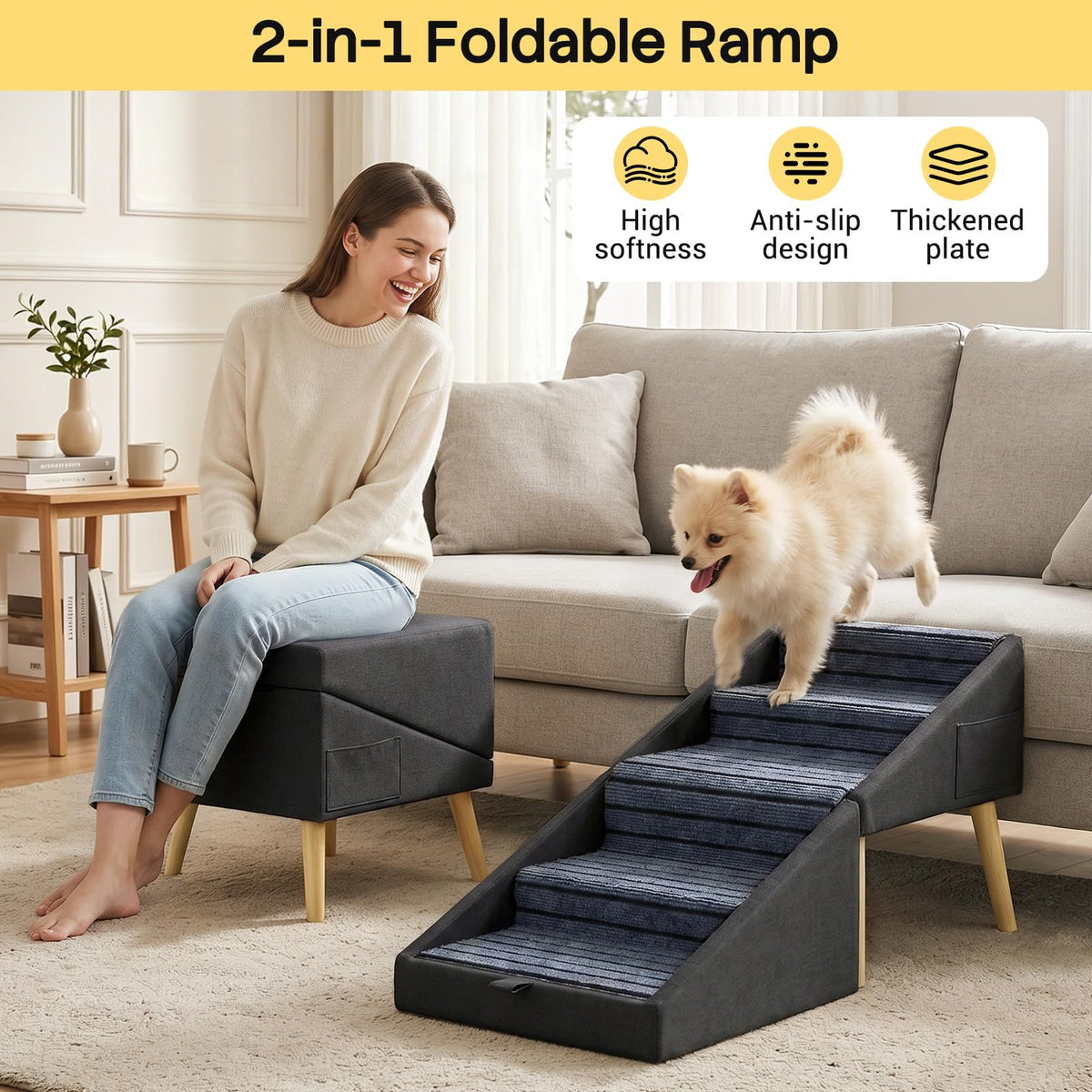 2-in-1 Dog Stairs W337759