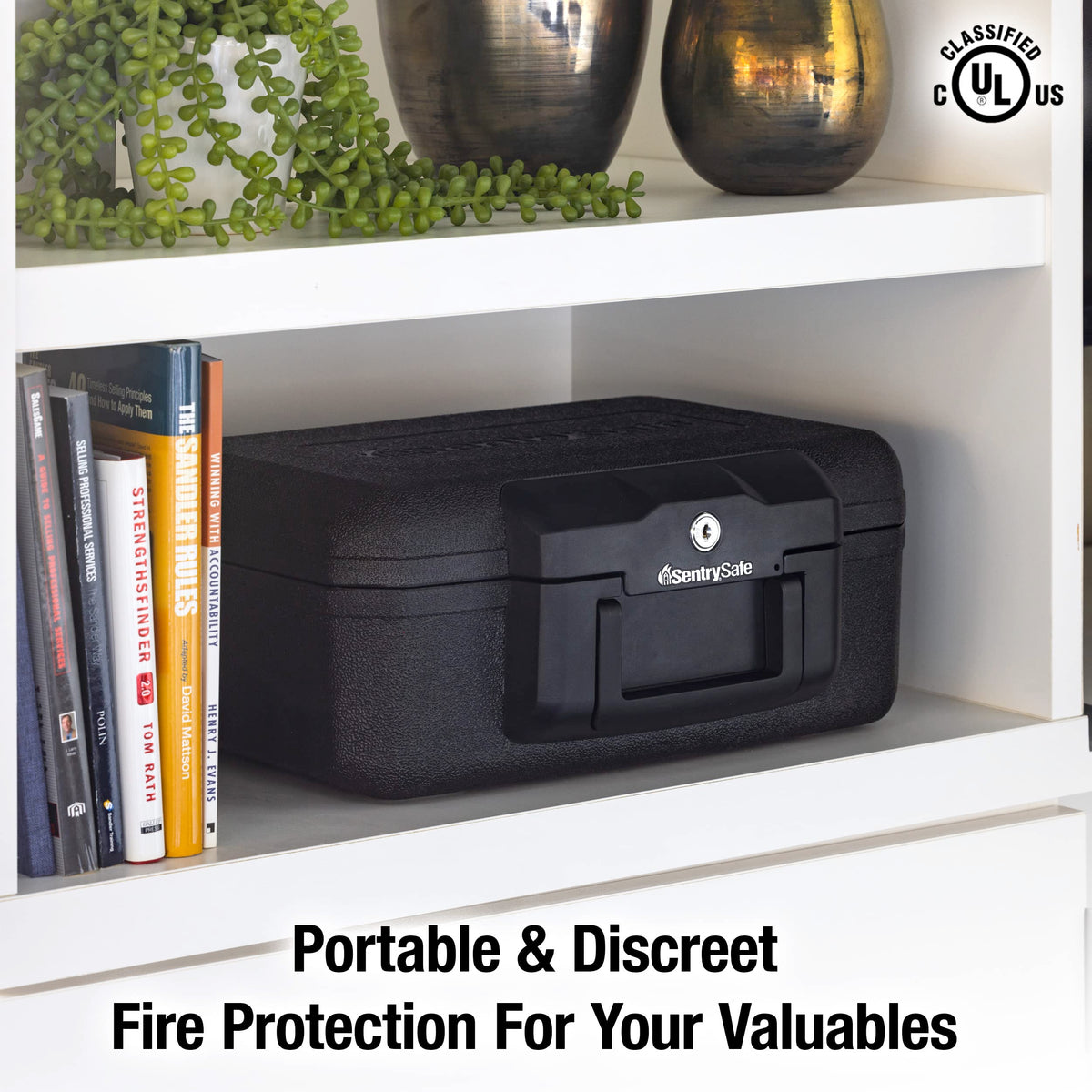 Black Fireproof Money Safe with Key Lock H349