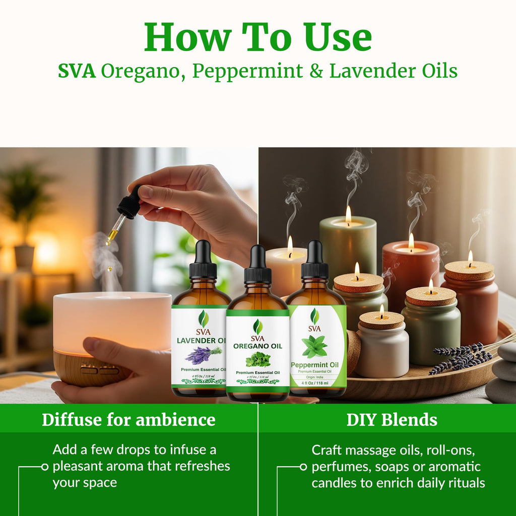 Oregano Aromatic Trio Glass Bottles with Droppers 4 Fl oz V301