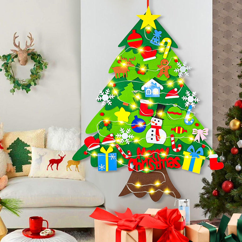 3.15 FT Lighted Felt Christmas Tree G478