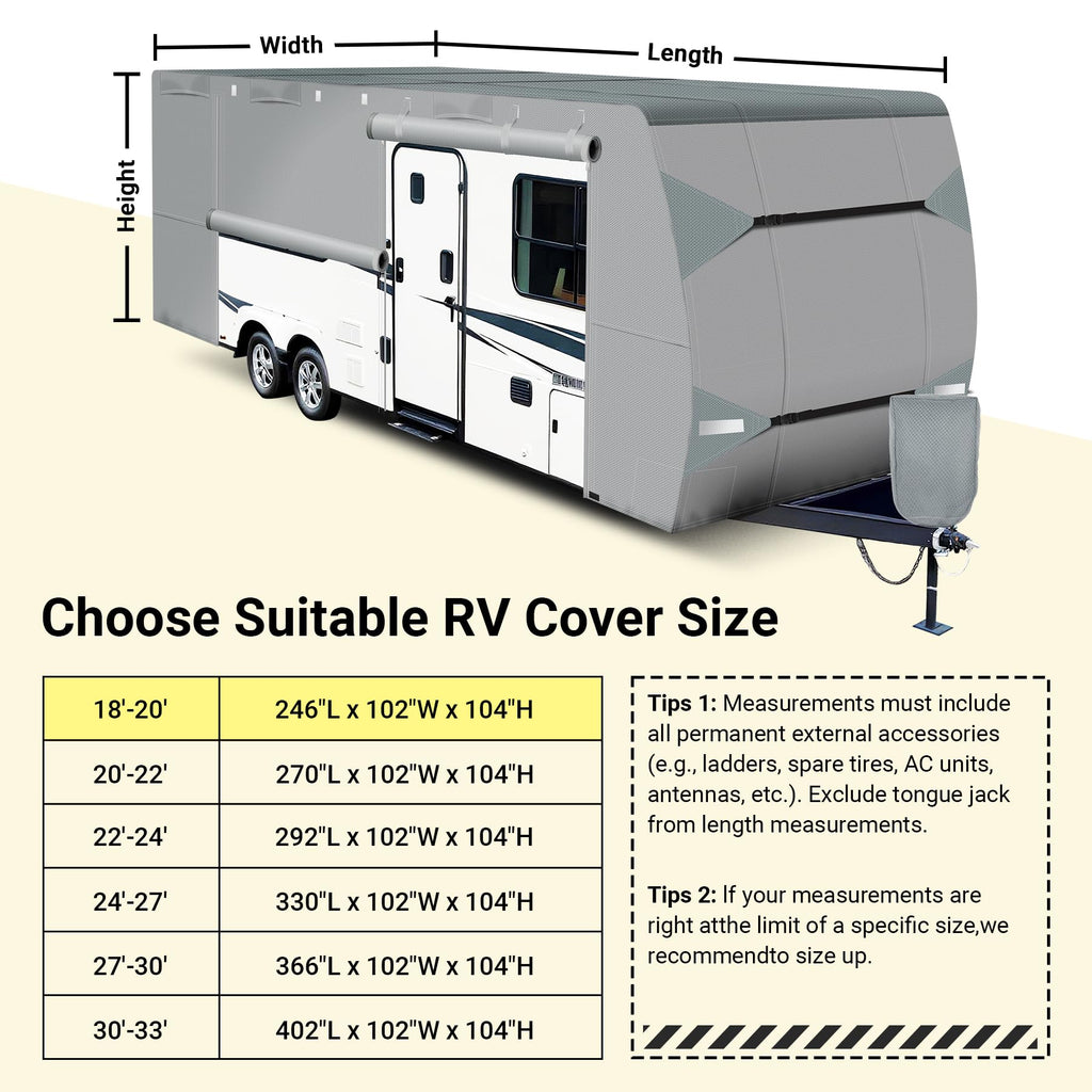 18-20 ft Travel Trailer RV Cover C7395