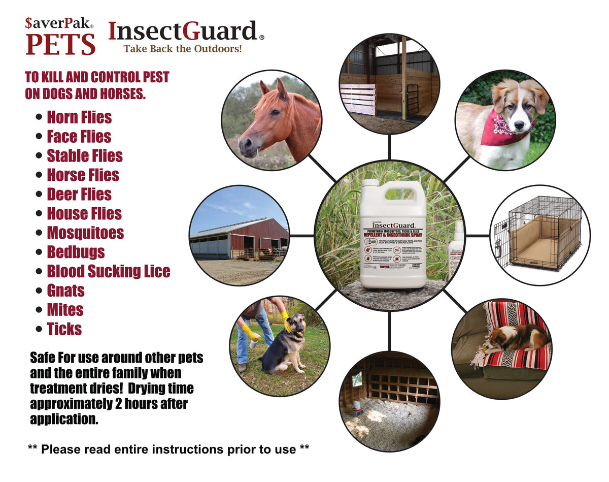 Permethrin Mosquitoes, Ticks and Flies Repellent & Insecticide Spray Gallon (128oz) P286