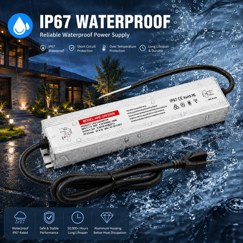 24V 200W IP67 Waterproof LED Power Supply B8451