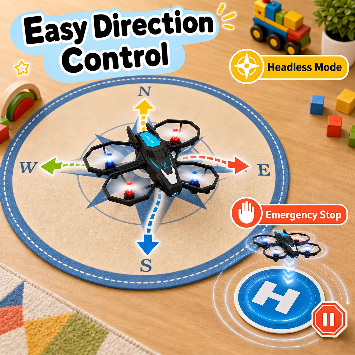 Mini Drones with Camera 1080P HD RC Quadcopter N969281