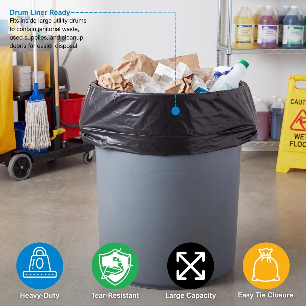 42 Gallon 3 Mil Black Trash Bags 20 Count Z809409
