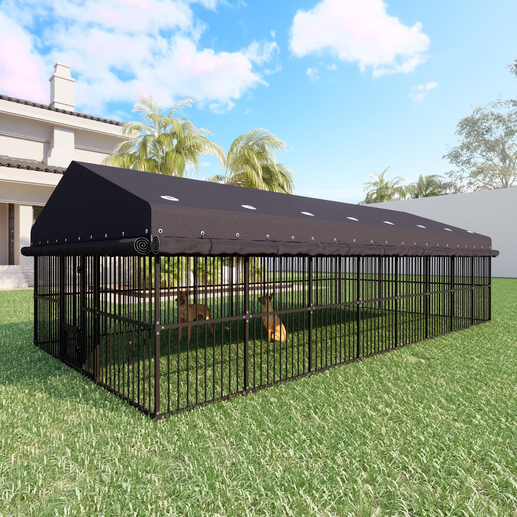 10x20x6.5 FT Heavy Duty Outdoor Dog Kennel with Roof R72183