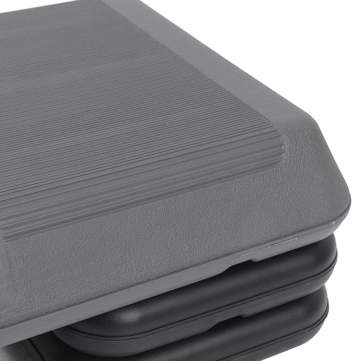 Adjustable Aerobics Platform with 4 Risers Black/Gray Z359